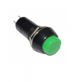 Выключатель-кнопка 250V 1А (2с) (ON)-OFF Б/Фикс зеленая Micro REXANT